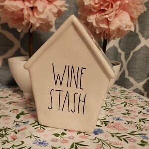 Rae Dunn Cream Wine Stash House